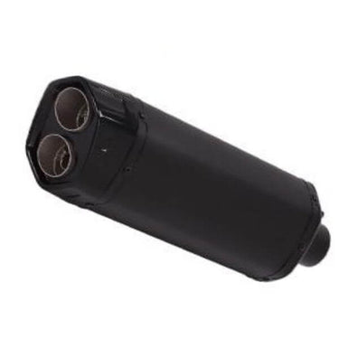 Silencieux Moto Universel - Double Sortie noir